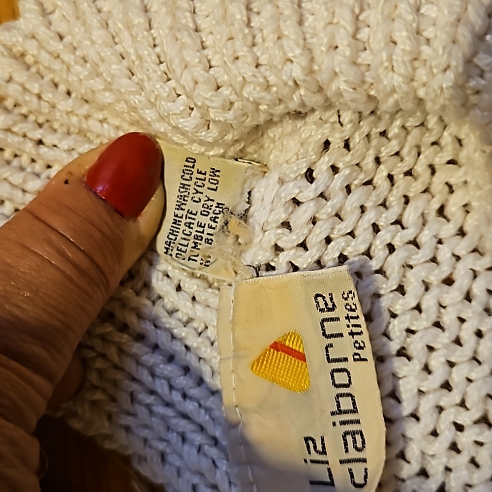 Liz Claiborne Petite Dolman Short Sleeve Pullover V-Neck Sweater P Retro - Picture 5 of 16